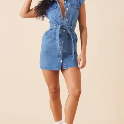 Robe Très Courte Style Utilitaire En Jean Bleu Moyennement Délavé -Jupe Lumine Soldes Boutique d7440621a49a12ddb994f7009a8b417e058f8530 cnd5786 3