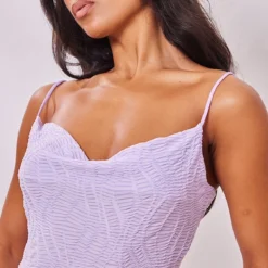 Robe Droite Texturée Lilas à Col Bénitier Et Bretelles -Jupe Lumine Soldes Boutique d909e546ff3681be2396fffa37ad5c48338db190 cne7706 4