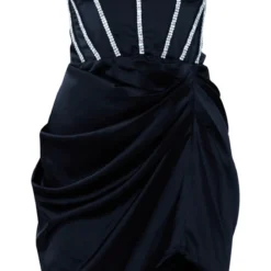 Robe Corset Moulante Noire Satinée Drapée à Strass 9 Robe Corset Moulante Noire Satinée Drapée à Strass -Jupe Lumine Soldes Boutique d98670bacd423fa6d86fad9bcb2b5f41975c0ed8 cnc2290 5