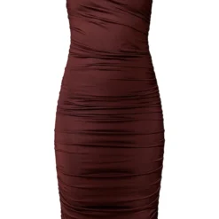 Robe Moulante Mi-longue Chocolat Plissée à épaule Unique -Jupe Lumine Soldes Boutique dae5adcfb2f2aee90d4c0721d994143bfe12447b cmw1154 6