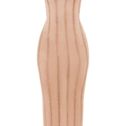 Robe Longue Texturée Ajourée Gris Pierre à Empiècement -Jupe Lumine Soldes Boutique db237df6377c1bac63021e0a7c475e912a21bab6 cne2704 5