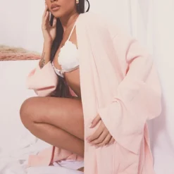 Robe De Chambre En Maille Gaufrée Douce Rose -Jupe Lumine Soldes Boutique db76136cf615c30cf0ce0ca88b8acac9fd313eb1 cmp9943 1