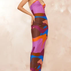 Logic Robe Longue Rose Impirmé Abstrait Plissée à Bretelles Et Dos échancré -Jupe Lumine Soldes Boutique dbc86bced8596425f98a2e4fccb849748f817b34 cne8714 3