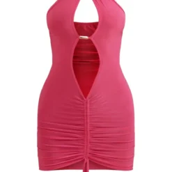 Robe Très Moulante Froncée Rose Vif à Découpes Et Empiècement -Jupe Lumine Soldes Boutique dbcbdc93283494681a17355e98433b99a6d0e639 cnd7666 5