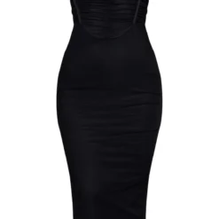 Robe Longue En Mesh Froncé Noir à Barre En V Et Bretelles 9 Robe Longue En Mesh Froncé Noir à Barre En V Et Bretelles -Jupe Lumine Soldes Boutique dc66faec3fcd3e1375972ecd2383c8432291039e cnc7636 5