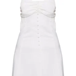 Robe Moulante Satinée Blanche à Boutons Et Bretelles Strassées -Jupe Lumine Soldes Boutique dca0e975161e81cab0ee3fe8429941bcf59cf17f cnb9166 5