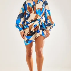 Robe Droite Satinée Multicolore Imprimé Peinture à Manches Oversize Et Jupe Drapée 7 Robe Droite Satinée Multicolore Imprimé Peinture à Manches Oversize Et Jupe Drapée -Jupe Lumine Soldes Boutique dcc5576fb32f7b2e87cb7dc8225cdb0d7775beca cnd5885 3