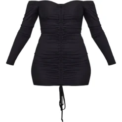 Robe Moulante Noire Côtelée & Froncée à Col Bardot Et Manches Longues 9 Robe Moulante Noire Côtelée & Froncée à Col Bardot Et Manches Longues -Jupe Lumine Soldes Boutique ddd6258a5120e8502da3e17aa88602fbcb18dd84 clv7379 5