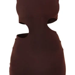 Robe Très Moulante Sans Manches Chocolat Découpée Sur Les Côtés -Jupe Lumine Soldes Boutique dde0a68fb9ab935573599d17e9cf12ee62a79537 cnd0411 5