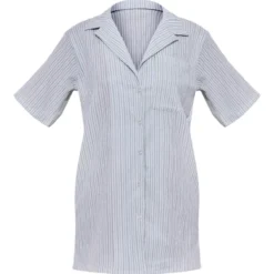 Robe Chemise Texturée Rayée Vert Sauge à Manches Courtes Et Poche -Jupe Lumine Soldes Boutique de340bee0b16163c778184bf8bf9dca2031b5037 cne8553 5