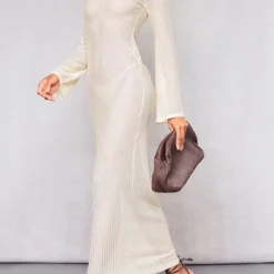 Robe Longue Texturée Ajourée Crème à Manches Longues -Jupe Lumine Soldes Boutique dfb67604fcc0b0c20646ae58cbaa3ca3d7244079 cne8468 3