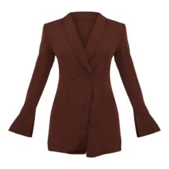 Robe Blazer Chocolat à Double Boutonnière Et Manches Flûtes -Jupe Lumine Soldes Boutique e108fd4409917b677ff0b5c746474469f7df2663 cnc2330 5