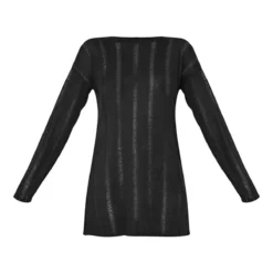 Robe Droite Texturée Noire Déchirée à Manches Longues Oversize -Jupe Lumine Soldes Boutique e1a58f1396921a77066ab872e86d1b5a27380164 cna0985 5