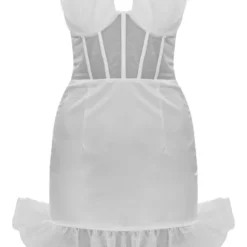 Robe Corset Moulante En Nylon Blanc à Bonnets Et Ourlet Volantés 9 Robe Corset Moulante En Nylon Blanc à Bonnets Et Ourlet Volantés -Jupe Lumine Soldes Boutique e1d000a73fa06e9ea1f40464ef2f8e467cb0b11b cnc7823 5