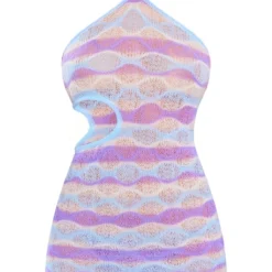 Robe Bleu Ciel En Maille Tricot Ajourée à Vagues Et Découpes -Jupe Lumine Soldes Boutique e2cb1fd8c2704150c427725a31a95186c9b3f8fc cne1060 5