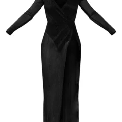 Robe Longue Plissée Métallisée Noire à Manches Longues -Jupe Lumine Soldes Boutique e3820304562f7ee6b7e84903f9610ca8b3f7ddac cna9151 5