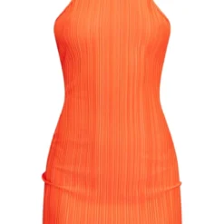 Robe Droite Plissée Orange à Dos Nu Et Col Montant -Jupe Lumine Soldes Boutique e3a6b479485ece886fe325ae93a4e348ac21b3b4 cne9924 5