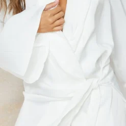 Robe Blazer Droite Blanche à Décolleté Très Plongeant Détail Noeud -Jupe Lumine Soldes Boutique e40a30f85a3555dfc018a36adc2889b0f2e639fc cms0115 5