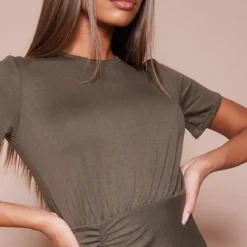 Robe T-shirt En Jersey Kaki -Jupe Lumine Soldes Boutique e424f713f459896e6c8b88c09a38980444c3d9c9 cnd5514 4