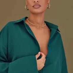 Robe Chemise Oversize En Popeline Vert Forêt à Mancherons Larges -Jupe Lumine Soldes Boutique e42dc9c7339a5214987b1c0f3b457cdd30ace661 cnc6731 4