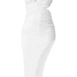 Robe Mi-longue Texturée Froncée Crème à Découpe -Jupe Lumine Soldes Boutique e50ba5046aa1acbc8de009d914a8cca998e4888a cmw4749 5