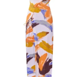 Robe Longue Blanche Imprimé Abstrait Effet Lin à Lacets Et Détail Oeillets -Jupe Lumine Soldes Boutique e58c54e2d440f95197c4355b7cc61c2aa3f9ab7e cnd2251 5