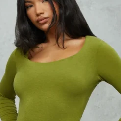 Robe Moulante En Jersey Vert Olive Fendue Détail Contours à Col Arrondi 8 Robe Moulante En Jersey Vert Olive Fendue Détail Contours à Col Arrondi -Jupe Lumine Soldes Boutique e6274a350397acefdb05344e6511c7a7ee868afa cnd1283 4