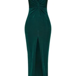 Robe Longue Moulante En Acétate Vert émeraude à Détail Torsadé -Jupe Lumine Soldes Boutique e62a1d9459075c477ac628b963bd28c818a2f1c2 cnc3067 5