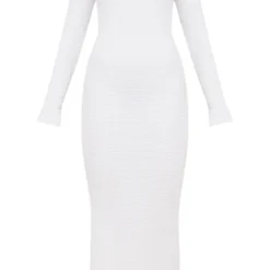 Robe Mi-longue Texturée Blanche à Manches Longues Et Dos Ouvert -Jupe Lumine Soldes Boutique e68dd7c6ff81d87d32c608522cb392654d0c64e0 cnd4026 5