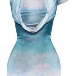 Robe Asymétrique Très Moulante Imprimé Dégradé Multicolore à Col Bénitier -Jupe Lumine Soldes Boutique e6994a2cf587d4ed48120b93846e1804ca224320 cnd7694 5