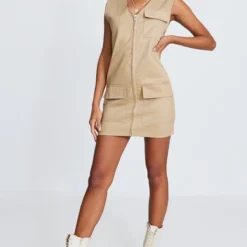 Robe Cargo Camel Sans Manches à Détail Poches 7 Robe Cargo Camel Sans Manches à Détail Poches -Jupe Lumine Soldes Boutique e7bdc722057db2f272da2c2514fdbfce7e35e026 cnd1297 3