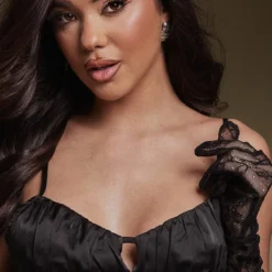 Robe Moulante Satinée Noire à Bonnets Froncés Et Bretelles -Jupe Lumine Soldes Boutique e84ff43cbeeeece1065737812f0afeb1e366b1cf cnc7790 4