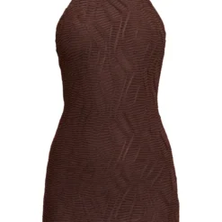 Robe Moulante Texturée Transparente Chocolat Nouée Dans Le Cou à Dos Ouvert -Jupe Lumine Soldes Boutique e97ef52607c005e0dfa2ba5073b4a7e47c36b215 cnd8015 5