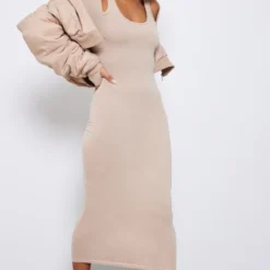 Robe Mi-longue En Jersey Gris Pierre à Bretelles Et Manches Longues 7 Robe Mi-longue En Jersey Gris Pierre à Bretelles Et Manches Longues -Jupe Lumine Soldes Boutique ea1679f3e37cc21afd27745e37692d6ad3abc24a cnd4103 3