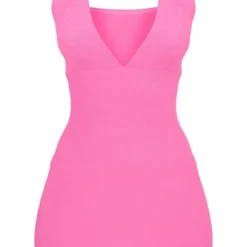 Robe Moulante Côtelée Rose à Décolleté Plongeant Et Bretelles -Jupe Lumine Soldes Boutique eb73538a1623fe878ac806b5a786d00d792d4087 cmz0611 6
