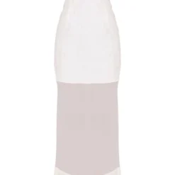 Robe Bustier Longue Crème En Mesh Et Mousseline De Soie Texturés -Jupe Lumine Soldes Boutique ebd5b4366c48defa4a603724deeaef8c3846c372 cne2936 5