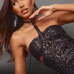 Robe Dos Nu Moulante Noire à Sequins Et Côté Découpé 8 Robe Dos Nu Moulante Noire à Sequins Et Côté Découpé -Jupe Lumine Soldes Boutique eca21ff535de702d91822991a95bf8ece454da2e cnb8048 4