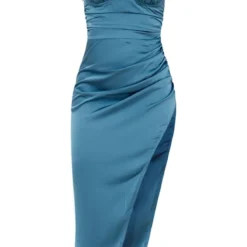 Robe Longue Froncée Satinée Bleu Minéral Dos Nu à Bretelles Et Armatures 9 Robe Longue Froncée Satinée Bleu Minéral Dos Nu à Bretelles Et Armatures -Jupe Lumine Soldes Boutique ecb76098d19c7eae32d15aa45a82d681f50b507e cnc7793 5