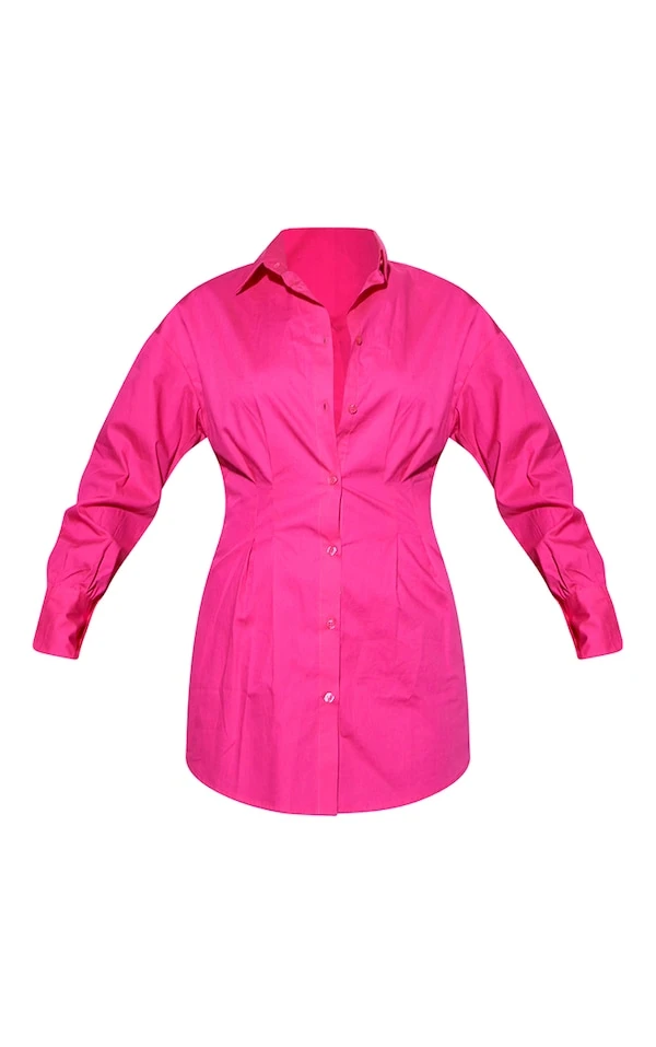 Renew Robe Chemise Rose Ajustée à La Taille à Manches Longues 5 Renew Robe Chemise Rose Ajustée à La Taille à Manches Longues – Image 5