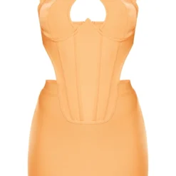 Robe-corset Moulante En Bandage Orange à Bretelles Croisées Et Côtés Découpés -Jupe Lumine Soldes Boutique ecf4d012d60552156de25cfbae7f64a2ce97a7a7 cnd5902 5