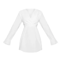 Robe Droite Blanche En Coton à Col En V Et Dos Ouvert Noué -Jupe Lumine Soldes Boutique ed0f66e30abd084ad0bb3b2c4a652badc63c588a cnc7001 5