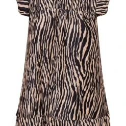 Robe Droite Plissée Noire Imprimé Zèbre à Manches Volantées -Jupe Lumine Soldes Boutique edf0812f5bb4665ed26110290f52c5b0dff6dd15 cnb7164 5