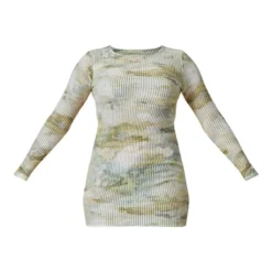 Robe Moulante En Jersey Texturé Vert Délavé Imprimé Camouflage à Manches Longues -Jupe Lumine Soldes Boutique eee2f277ddc03579e5122087e55b5c7b309197c2 cnd5812 5