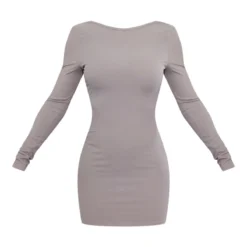 Robe Moulante Côtelée Bleu Acier à Manches Longues Et Dos Noué -Jupe Lumine Soldes Boutique f04c4b58186bc35a0118e3858389b0277374d6e1 cnc2316 5