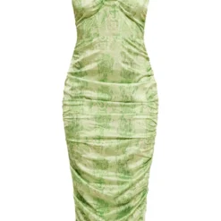 Robe Mi-longue Satinée Vert Citron Imprimé Renaissance à Corset Et Anneau -Jupe Lumine Soldes Boutique f08e78f21b84ca74f3ca99cf85a2983629be4fb9 cne2978 5