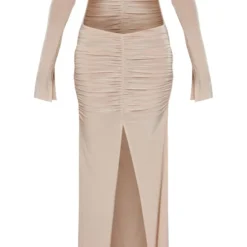 Robe Longue Moulante Découpée Gris Pierre à Col Bardot Et Empiècement -Jupe Lumine Soldes Boutique f0c1bca7627a43df6c1672a24bc144630a5da6ac cnd0421 5