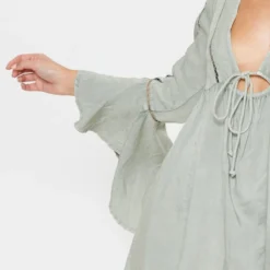 Diamond Robe De Plage Kaki Pâle à Lien Et Manches Volantées -Jupe Lumine Soldes Boutique f2023ec9096f6b0173ca1332248fb5f66c802045 CMB6566 5