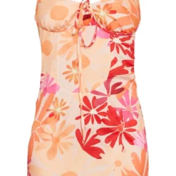 Robe Corset Droite Fleurie Orange à Armatures Et Dos Nu -Jupe Lumine Soldes Boutique f51b87bde585ac49bfb2f51e518b680d2ccf1c5e cnd8867 5