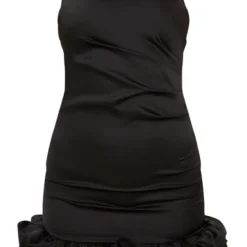 Robe Moulante Satinée Noire à Bretelle Unique Et Ourlet Volanté -Jupe Lumine Soldes Boutique f5673c4715dc54f586670bf1dcf395ec16e03a6a cnd2187 5