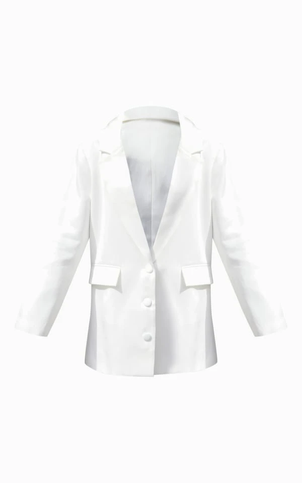 Robe Blazer Décolletée Blanche 5 Robe Blazer Décolletée Blanche – Image 5
